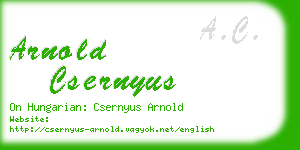 arnold csernyus business card